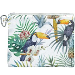 Tropical birds Canvas Cosmetic Bag (XXXL)