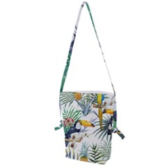 Tropical birds Folding Shoulder Bag