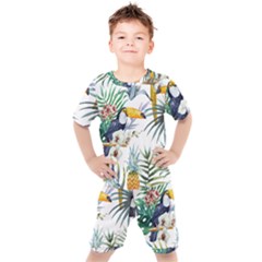 Tropical birds Kids  Tee and Shorts Set