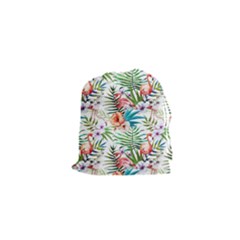 Tropical flamingos Drawstring Pouch (XS)