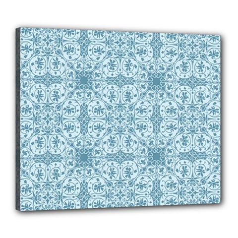 Ornamental Blue Canvas 24  X 20  (stretched)