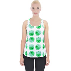 Kawaii Lime Jam Jar Pattern Piece Up Tank Top