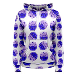 Kawaii Blueberry Jam Jar Pattern Women s Pullover Hoodie by snowwhitegirl