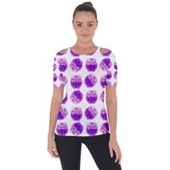 Kawaii Grape Jam Jar Pattern Shoulder Cut Out Short Sleeve Top by snowwhitegirl