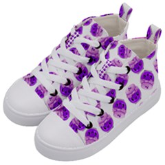 Kawaii Grape Jam Jar Pattern Kids  Mid-top Canvas Sneakers by snowwhitegirl