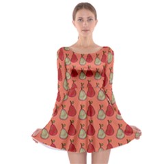 Pears Red Long Sleeve Skater Dress