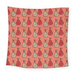 Pears Red Square Tapestry (large)
