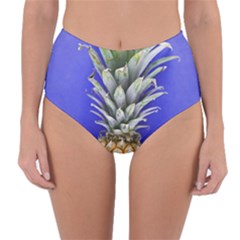 Pineapple Blue Reversible High-waist Bikini Bottoms by snowwhitegirl