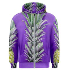 Pineapple Purple Men s Zipper Hoodie by snowwhitegirl
