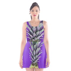 Pineapple Purple Scoop Neck Skater Dress by snowwhitegirl