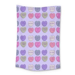 Valentine Hearts Lilac Small Tapestry by snowwhitegirl