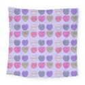 Valentine Hearts Lilac Square Tapestry (Large) View1