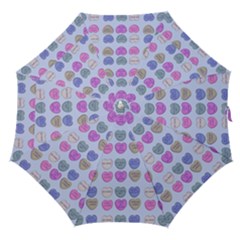 Valentine Hearts Blue Straight Umbrellas