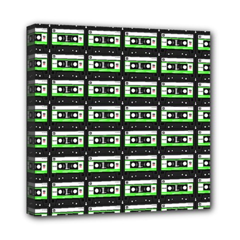 Green Cassette Mini Canvas 8  x 8  (Stretched)