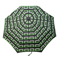 Green Cassette Folding Umbrellas