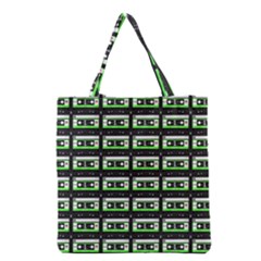 Green Cassette Grocery Tote Bag