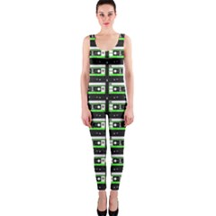 Green Cassette One Piece Catsuit