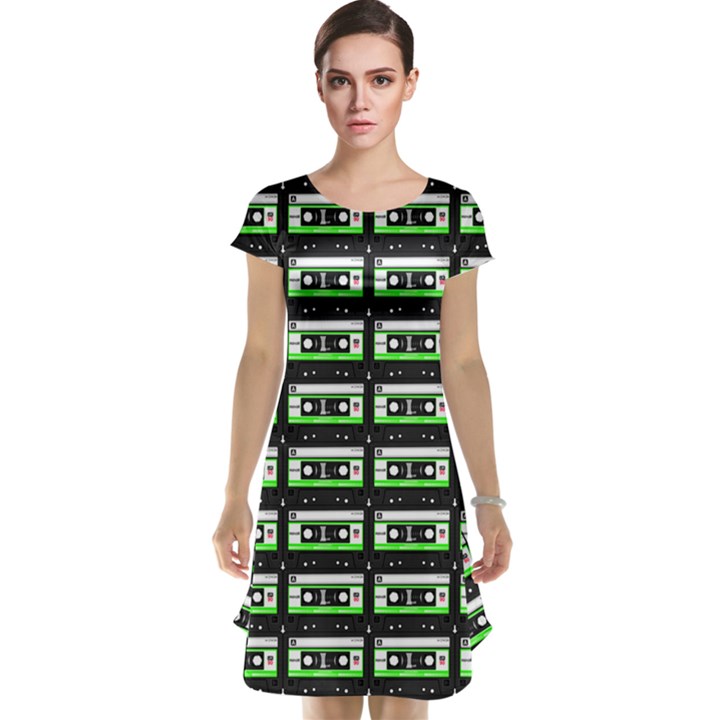 Green Cassette Cap Sleeve Nightdress