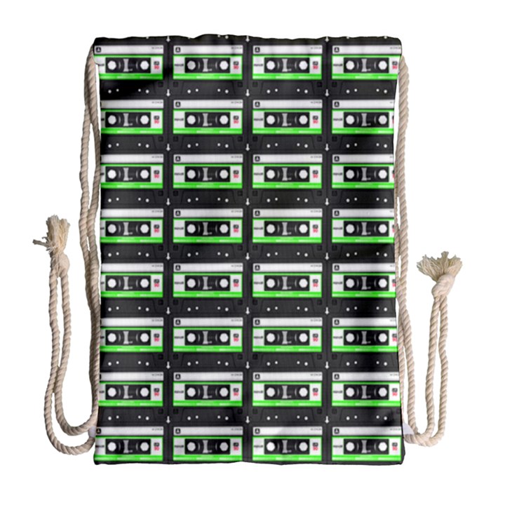 Green Cassette Drawstring Bag (Large)