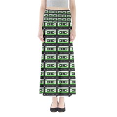 Green Cassette Full Length Maxi Skirt
