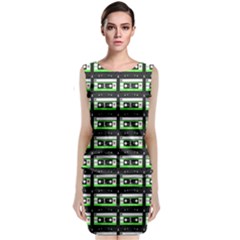 Green Cassette Classic Sleeveless Midi Dress