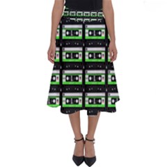 Green Cassette Perfect Length Midi Skirt
