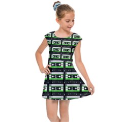 Green Cassette Kids  Cap Sleeve Dress
