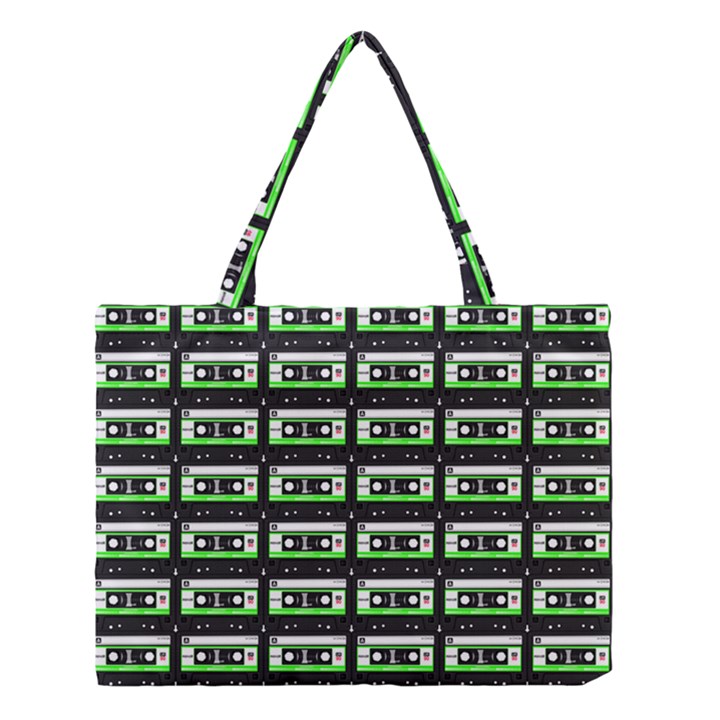Green Cassette Medium Tote Bag