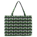 Green Cassette Zipper Medium Tote Bag View1