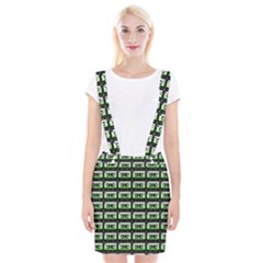 Green Cassette Braces Suspender Skirt