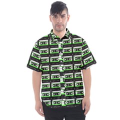 Green Cassette Men s Short Sleeve Shirt