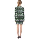 Green Cassette V-neck Bodycon Long Sleeve Dress View2