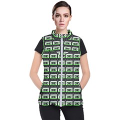 Green Cassette Women s Puffer Vest by snowwhitegirl