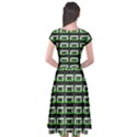 Green Cassette Cap Sleeve Wrap Front Dress View2