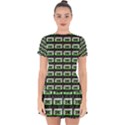 Green Cassette Drop Hem Mini Chiffon Dress View1