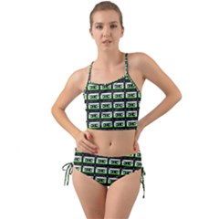 Green Cassette Mini Tank Bikini Set