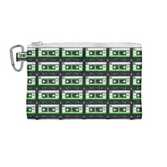 Green Cassette Canvas Cosmetic Bag (Medium)