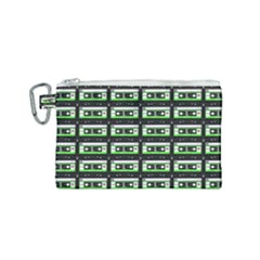 Green Cassette Canvas Cosmetic Bag (small) by snowwhitegirl