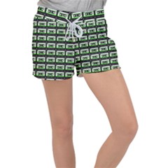 Green Cassette Women s Velour Lounge Shorts