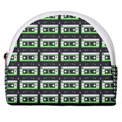 Green Cassette Horseshoe Style Canvas Pouch