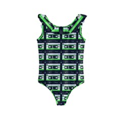 Green Cassette Kids  Frill Swimsuit