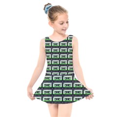 Green Cassette Kids  Skater Dress Swimsuit