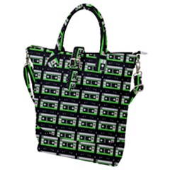 Green Cassette Buckle Top Tote Bag