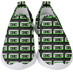 Green Cassette Kids  Slip On Sneakers