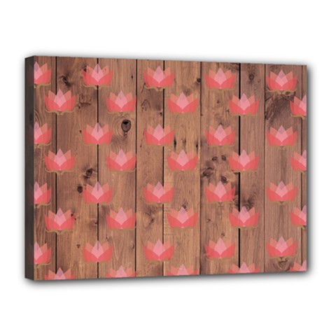 Zen Lotus Wood Wall Canvas 16  X 12  (stretched) by snowwhitegirl