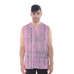 Old Pink Wood Wall Men s Basketball Tank Top