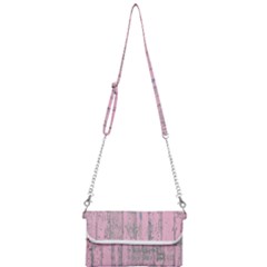 Old Pink Wood Wall Mini Crossbody Handbag