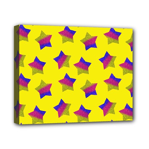 Ombre Glitter  Star Pattern Canvas 10  X 8  (stretched) by snowwhitegirl
