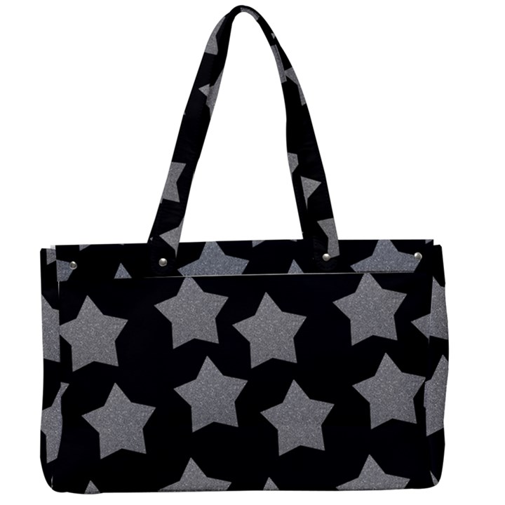 Silver Starr Black Canvas Work Bag