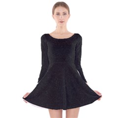 Black Glitter Long Sleeve Velvet Skater Dress